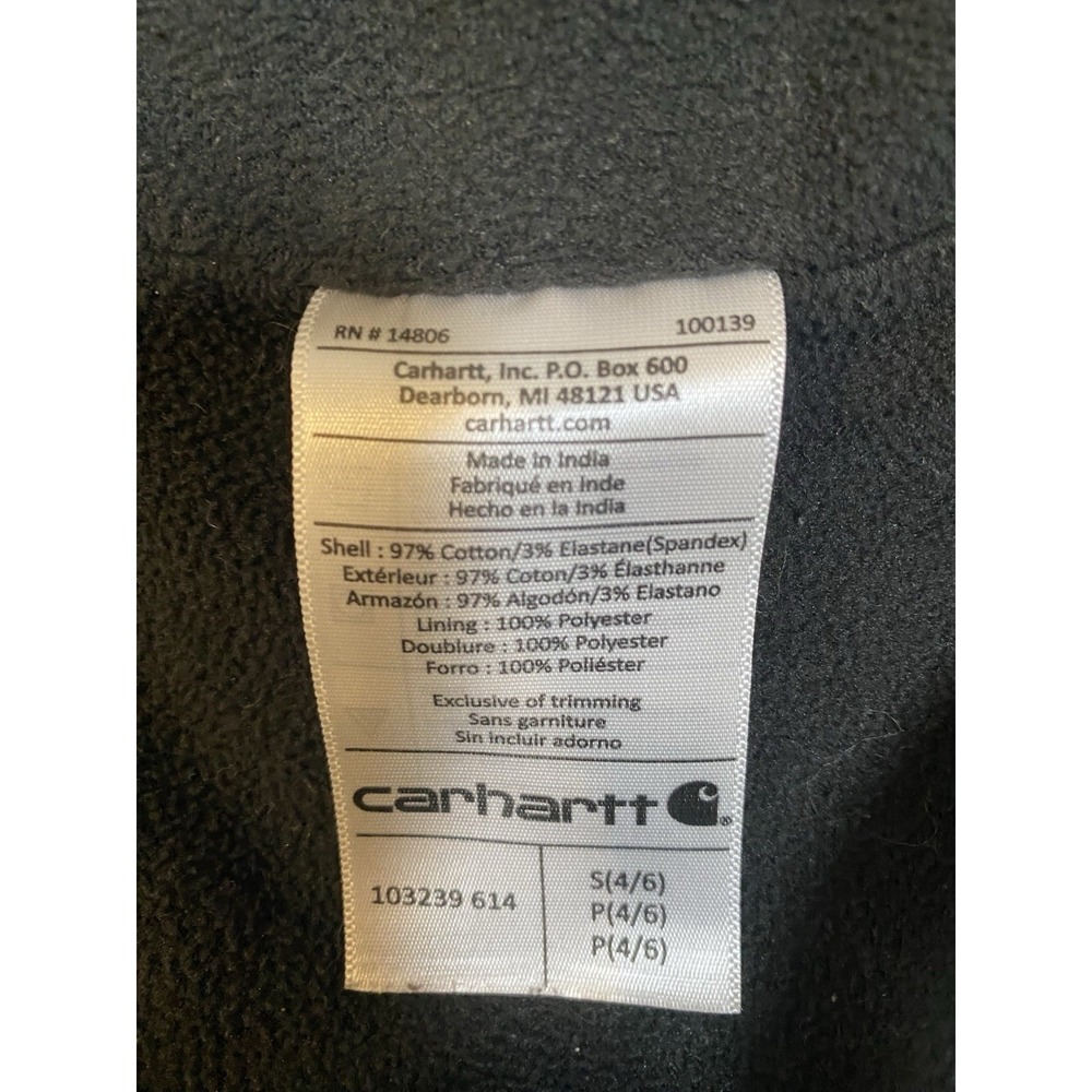 Carhartt Plaid Flannel Fleece Lined Shacket Long Sleeve Button Shirt S (4/6) - Picture 12 of 13